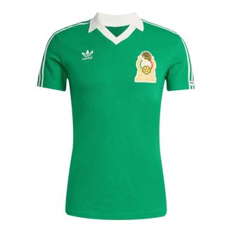 adidas Mexico 1986 Jersey Tee - Heren - Sportshirts - Groen - L - Leer - Fitness