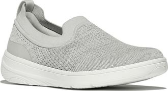 FitFlop Super-Q Knit Slip-Ons in Arctic Grey/silver at Nordstrom, Size 6.5