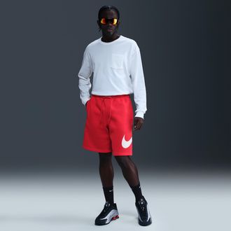 Nike Mens Club Fleece Shorts in Red | FN3906-657