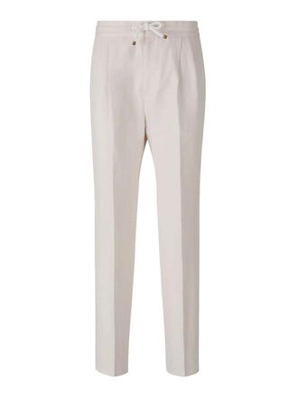 Brunello Cucinelli Pants with drawstring and double pleats
