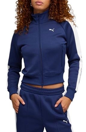 Puma T7 Always On Crop Track Jacket in Blue Jewel at Nordstrom, Size X-Small