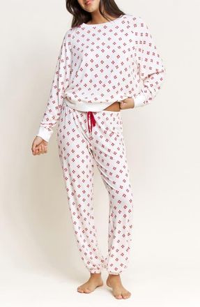 Honeydew Intimates Star Seeker Brushed Jersey Pajamas in Lucky Hearts at Nordstrom, Size X-Large