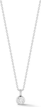 Glaze Jewelry Bezel Set Cubic Zirconia Pendant Necklace in Silver at Nordstrom Rack