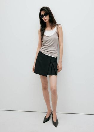 Mango Gonna pantalone spacco nero - Donna - 36 - MANGO