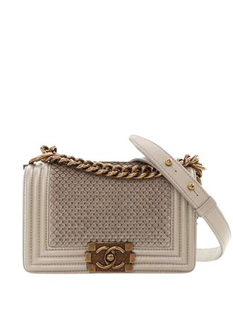 Chanel 2014-2015 Small Scaled Lambskin Boy Flap handbag - Gold