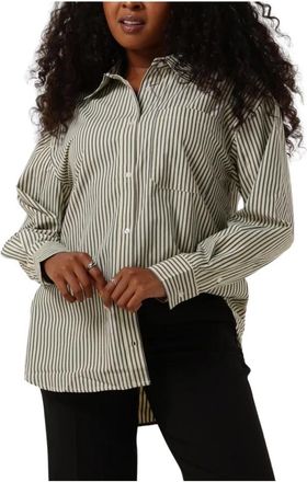 Modstr&ouml;m Koramd LS Shirt - Dames - Overhemden - Beige - M - Overhemden