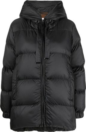 Max Mara Seia puffer coat - women - Polyester/Feather/Down/Polyester - 38 - Black