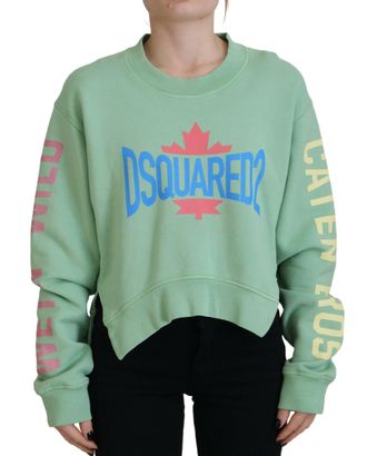 Dsquared2 Dsquared&sup2; Logo Printed Crew Neck Long Sleeve Womens Sweater (Pre-Owned)