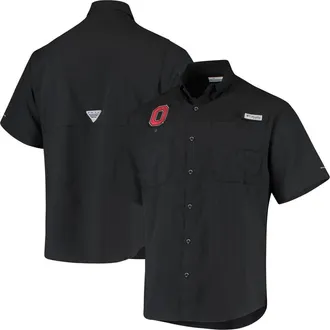 Columbia Mens Columbia Black Ohio State Buckeyes Tamiami Omni-Shade Button-Down Shirt at Nordstrom, Size Medium