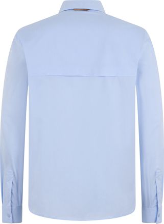 K-Way Mens Long-Sleeved Shirt Light Blue Cotton