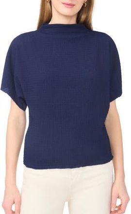 Vince Camuto Textured Mock Neck Top in Classic Navy at Nordstrom Rack, Size X-Small P