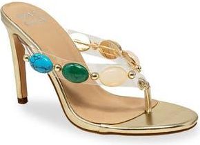 Chase + Chloe by Intouch Footwear Beaded Strap Sandal in Gold Metallic at Nordstrom Rack, Size 7.5