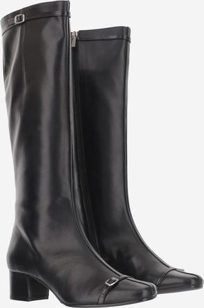 Carel Womens Leather Starter Boots Black