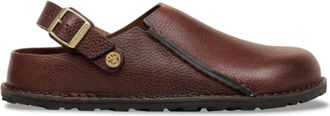 Birkenstock Roast Grained Leather Backstrap Clogs