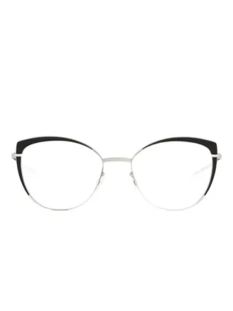 Mykita Kelsey cat-eye glasses - unisex - stainless steel - 51 - Black