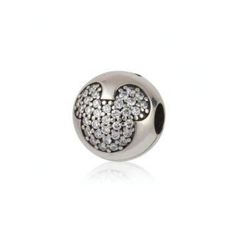 Pandora Accessoires, Dames, Grijs, ONE Size, Mickey Pave Clip