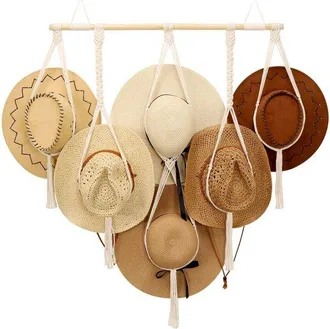 OEM Perchero De Encaje, Perchero Bohemio, Perchero De Pared, Organizador De Sombreros Bobobo, Espacio De Almacenamiento Para Sombreros De Ala Ancha