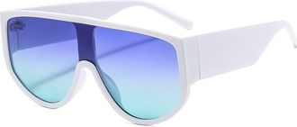 Generic Large Frame Mens Outdoor Sunglasses Vacation Sports Womens Shopping Sun Glasses(White)