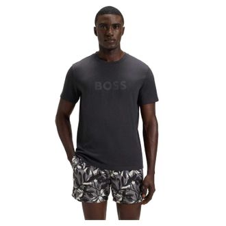 HUGO BOSS Heren Hbw Logo T-Shirt (Donkergrijs)