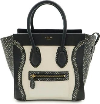Celine Pre-owned Tote Bags, female, White, Size: ONE SIZE Pre-owned Leather Tote