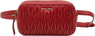 Miu Miu Marsupio in pelle matelass&eacute; 2010-2025 - Rosso
