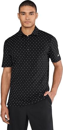 adidas Golf Ultimate365+ Mirco Print Polo Shirt Mens Clothing Black/White : 2XL, Elastane/Synthetic