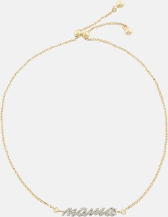 Stone and Strand Hey Mama 10kt gold bracelet with diamonds