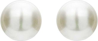 Genevive Silver 8Mm Pearl Studs