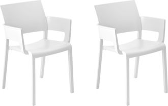 Resol Sillas Con Brazos Fiona Resol Pl&aacute;stico Blanco (pack De 2)