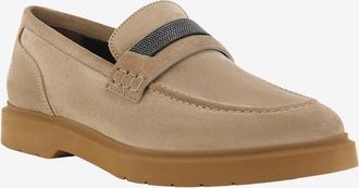 Brunello Cucinelli Wildledermokassins mit Monile