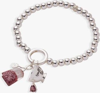 Alex and Ani Spill the Tea Cup & Tea Bag Stretch Bracelet in Silver at Nordstrom