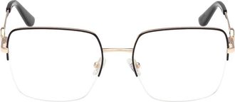 Guess Semi-rimless Rechthoekig Optisch Montuur - Dames - Brillen - Zwart - 53 MM - Accessoires