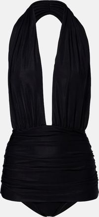 Adriana Degreas Draped halterneck swimsuit