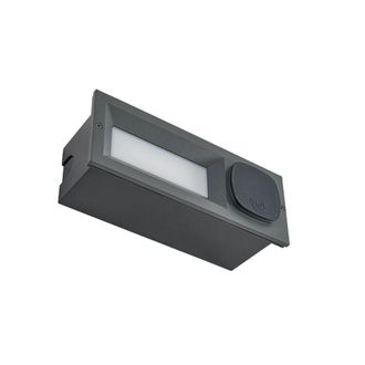 Lucande L&aacute;mpara de pared exterior de metal negro