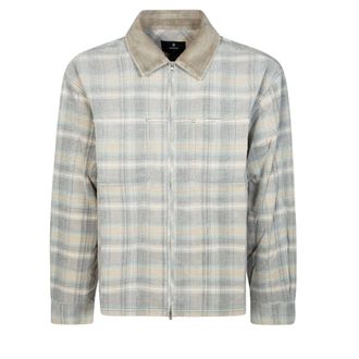 Represent Light Jackets, male, Blue, Size: XL Cord Zip Flannel Shirt