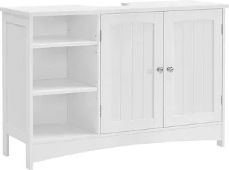 Calicosy Mueble bajo lavabo blanco 2 puertas 3 nichos - L90 cm