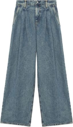 Helmut Lang Jeans con pieghe - Blu