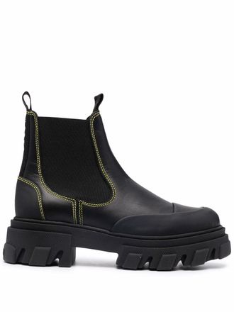 Ganni leather Chelsea boots - women - Leather - 35 - Black