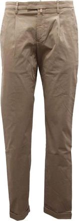 BRIGLIA 1949 Italiaanse katoenen spandex broek - Heren - Slim Fit Broeken - Beige - W32 - Katoen - Broeken