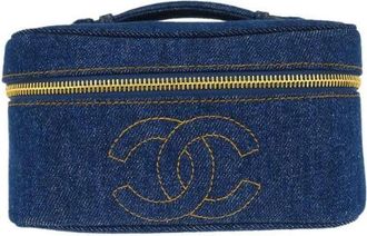 Chanel Pre-owned Denim Mini Bag - Dames - Vintage Mini Tas - Blauw - ONE Size - Denim - Vintage