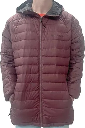 Columbia White Out II Puffer Jacket Mens Red Omni Heat Full Zip KFC462
