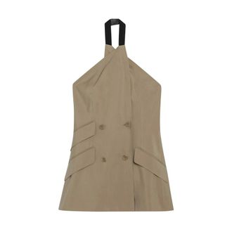 Max Mara Nuraghe Halterneck Top - Tops - Mujer - Beige - S