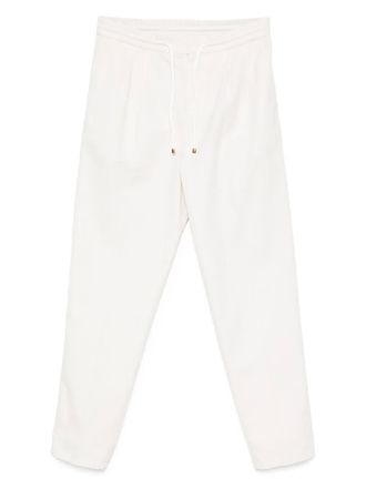 Brunello Cucinelli cotton track pants - White