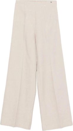 Herno Logo-plaque Broeken - Dames - Wijde Broeken - Grijs - M - Polyester - Broeken