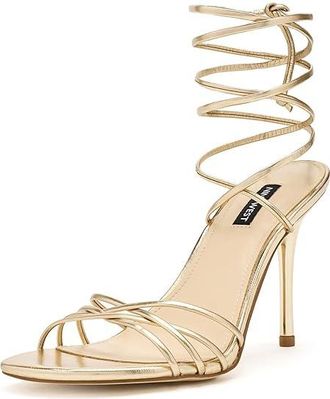 Nine West Opela Womens Dress Sandals Gold : 8.5 M, Faux Leather