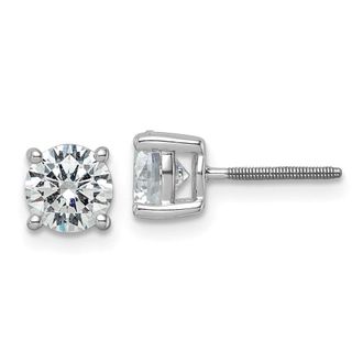Diamond2Deal 14k Gold 2 ctw Lab Grown Diamond Stud Earrings Screwback
