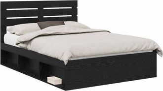 vidaXL Estructura De Cama Negro 140 X 200 Cm Madera De Pino Macizo Vidaxl