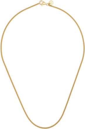 Tom Wood Slim Curb Chain necklace - unisex - 9kt Gold Plated Sterling Silver - 24.5