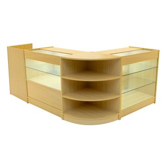 MonsterShop Theia LED Shop Counter Set K900, C900, TB60 & LM60 - Maple in Beige