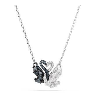 Swarovski Hanger Unisex Zwaan Zwart Gemengd Metaal 5705721 - unisex - Kettingen - Grijs - ONE Size - Accessoires
